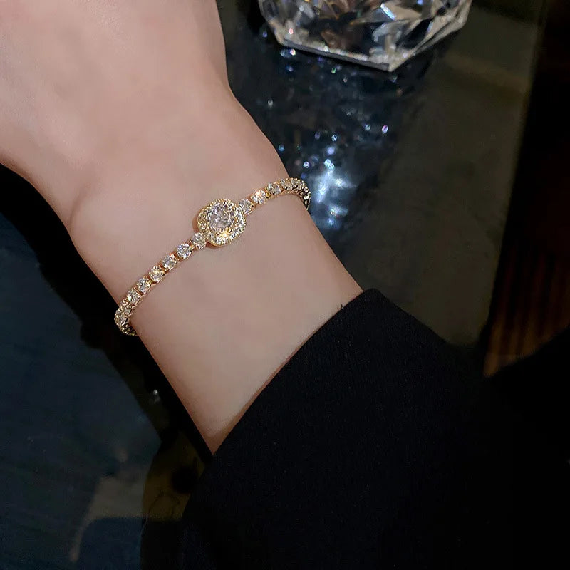 Rhinestone Square Bracelet