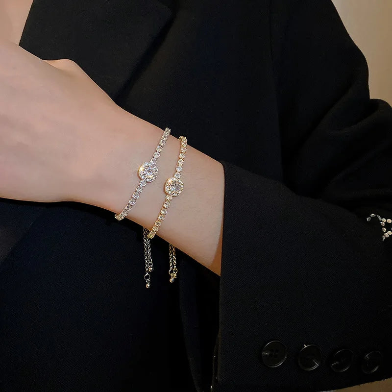 Rhinestone Square Bracelet