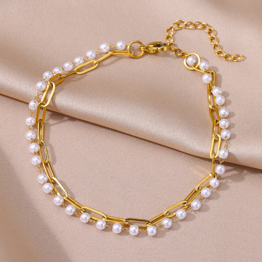 Pearl Anklet Bracelet