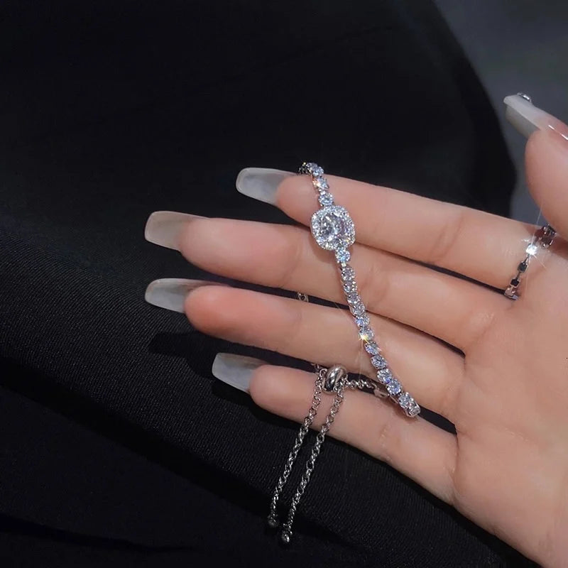 Rhinestone Square Bracelet