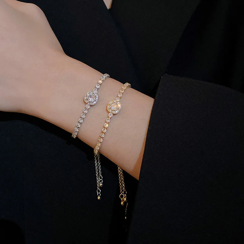Rhinestone Square Bracelet