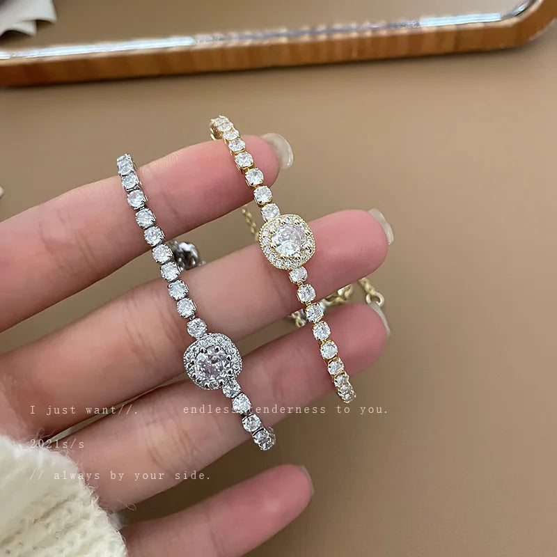 Rhinestone Square Bracelet