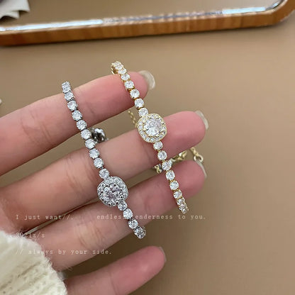 Rhinestone Square Bracelet