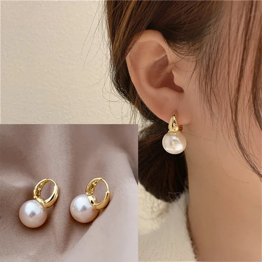 Luxury Silver Pearl Earrings