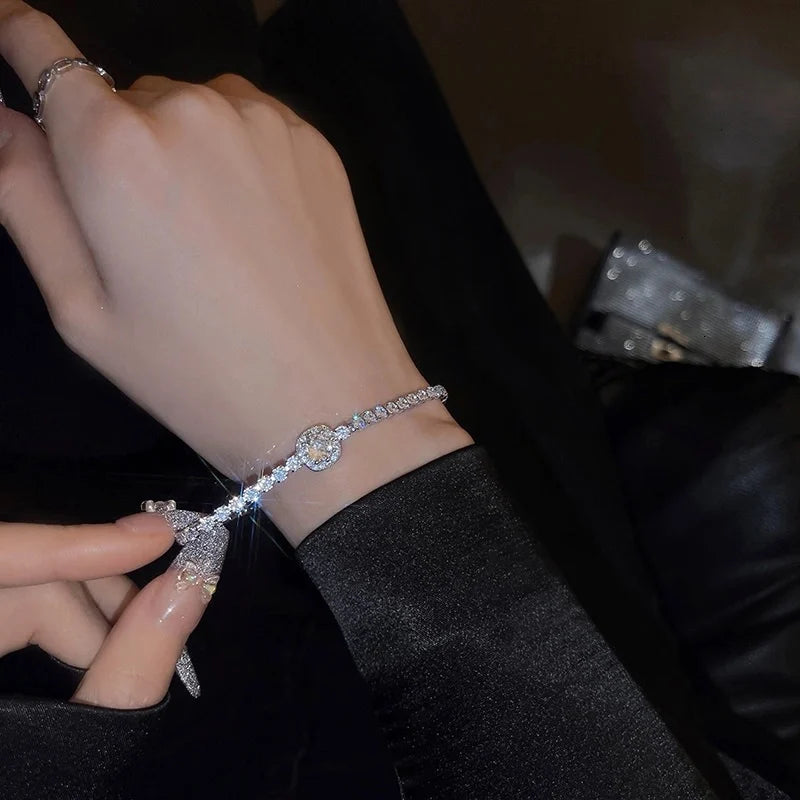 Rhinestone Square Bracelet
