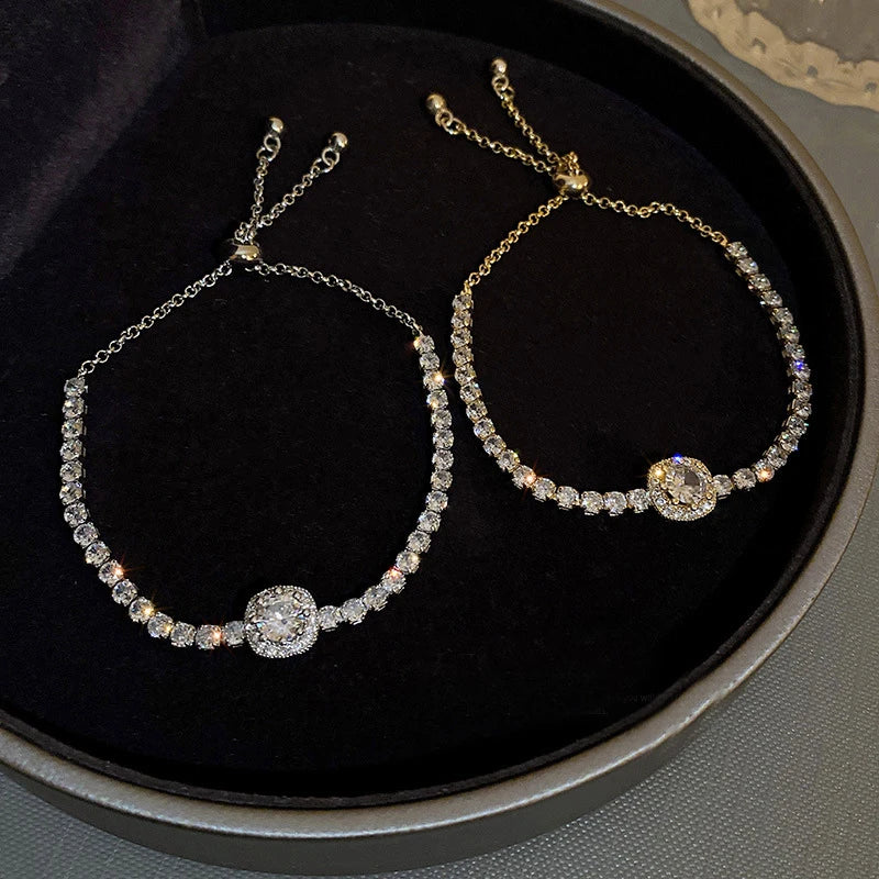 Rhinestone Square Bracelet
