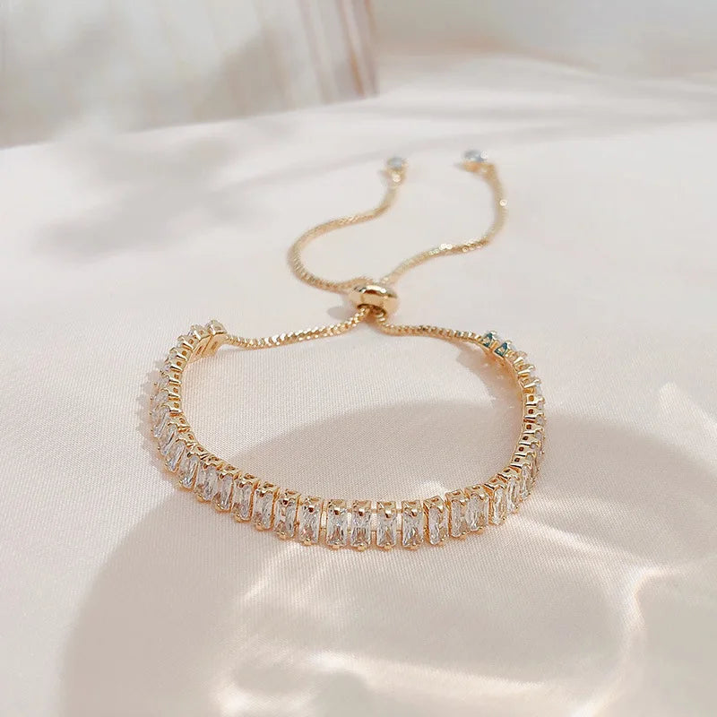 Rhinestone Square Bracelet