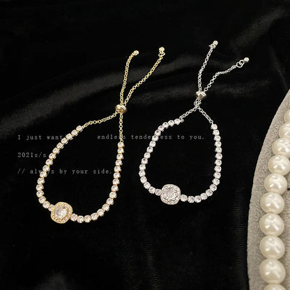 Rhinestone Square Bracelet