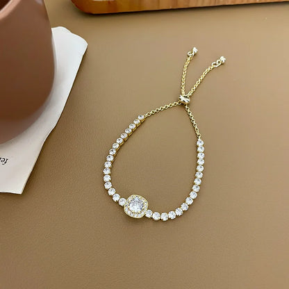 Rhinestone Square Bracelet
