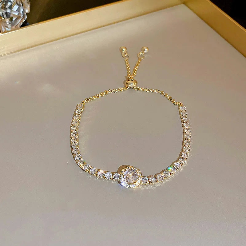 Rhinestone Square Bracelet