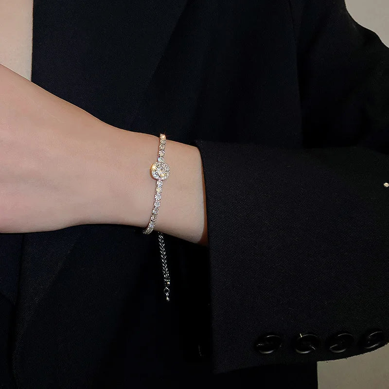 Rhinestone Square Bracelet